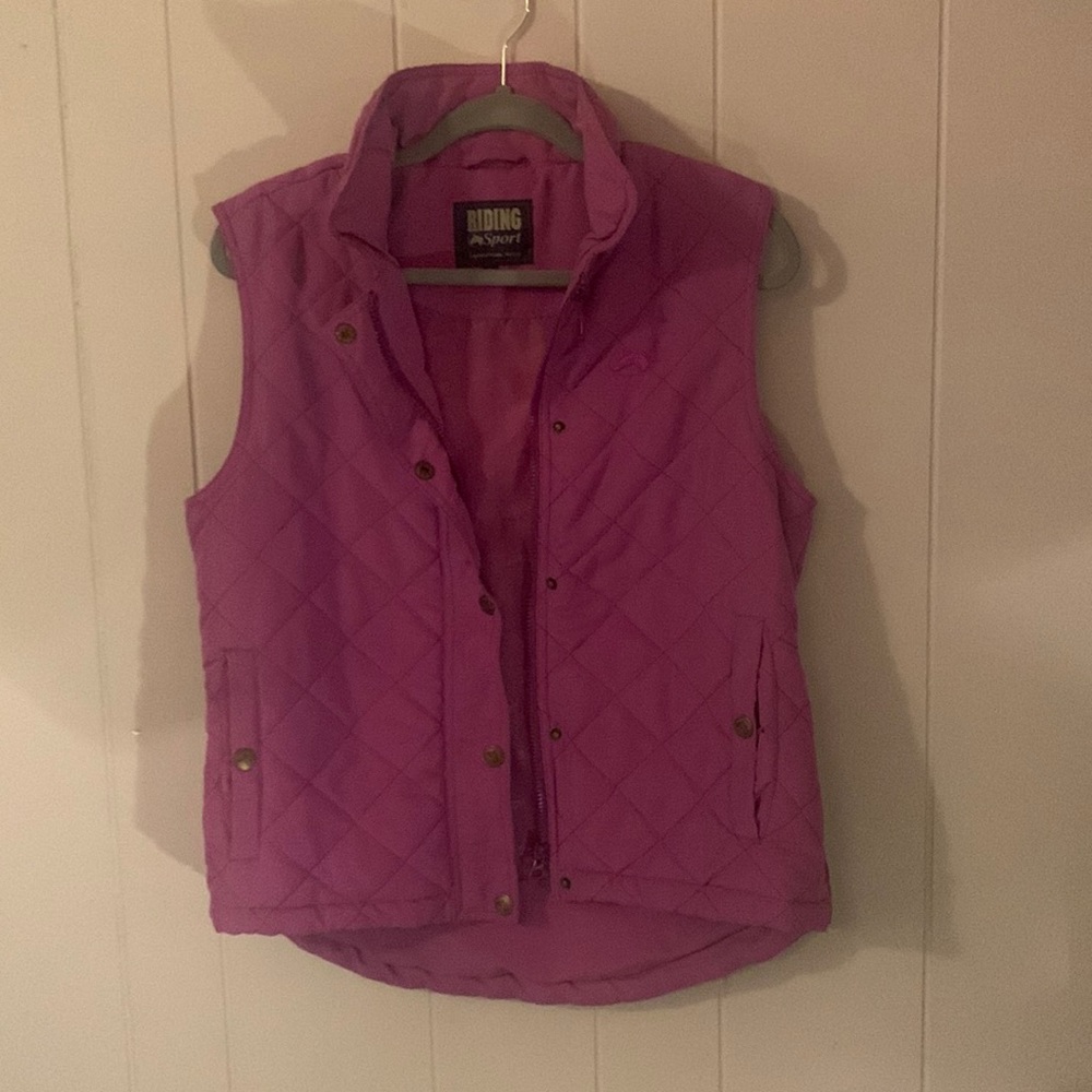 Riding Sport Equestrian Wear Size Large Purple Vest